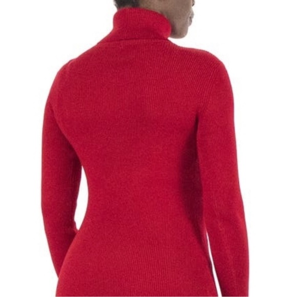 💥NWT💥 Nina Leonard Turtleneck Midi Sweater Dress - Picture 4 of 8